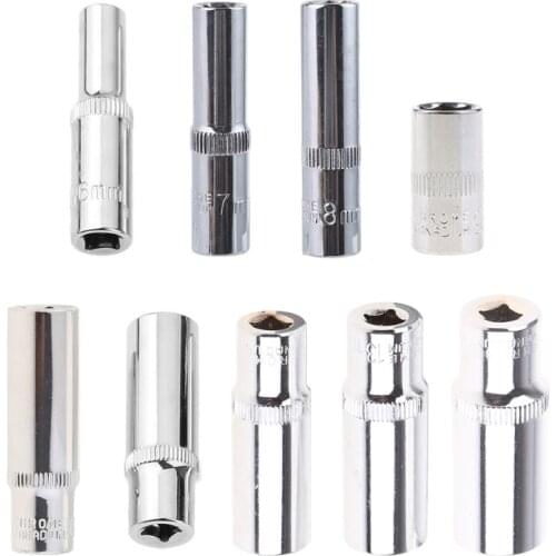 1Pc 1/4 Hex Ratchets Extension Sleeve Bar Socket Adapter Drive Socket Wrench Spanner Converter Tool 6-14MM Universal Joint