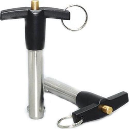 1pcs M12 T-Type Ball Head Locking Safety Quick Pull Positioning Pin Aluminum Alloy Handle Brass Button Stainless Steel Bead