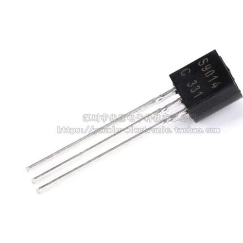 100pcs / 1 lot Original S9014 TO-92 NPN 45V 100mA straight plug transistor copper feet