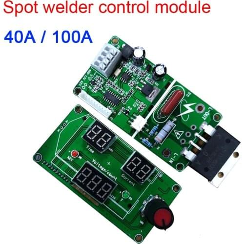 100A/40A Digital LED single Pulse Encoder Spot Welder Welding Machine Transformer Controller Board Time Control