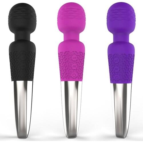 18+ New 20 Speed Dildos AV Vibrator Magic Wand for Women Clitoris Stimulator USB Rechargeable Massager Goods Sex Toys for Adults