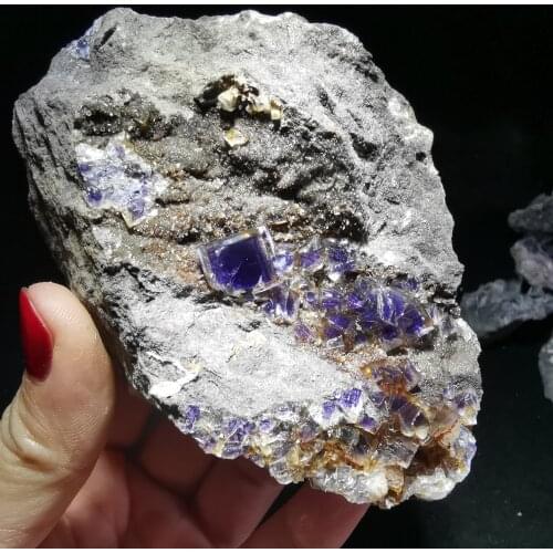 221.8gNatural rare window purple fluorite mineral specimen healing energy CRYSTAL QUARTZ GEM home decoration stone Teaching