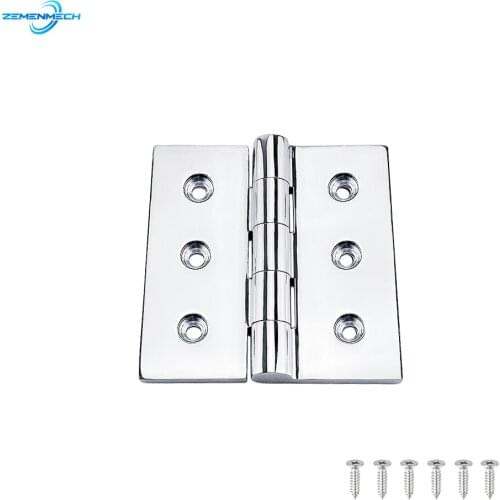 316 Stainless Steel 100*100mm Cast Boat Caravan RV Deck Hinge Cupboard Cabinet Drawer Door Strap Butt Hinge Furniture Hardware