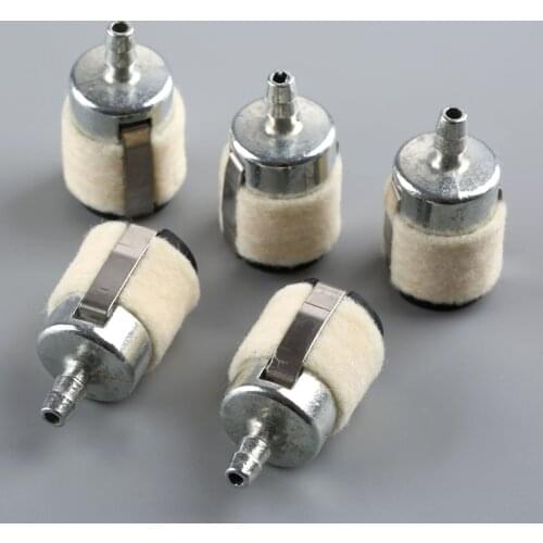 5Pcs/lot Fuel Filtes Chain Saw Brush Cutter Earth Auger Water Pump Parts Cotton Wool Fuel Filter Garden Tool Parts