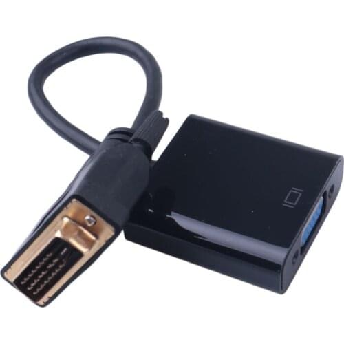 Full HD DVI Male to VGA Female Adapter 1080P DVI-D to VGA Adapter 24+1 25Pin to 15Pin Cable Converter for PC Computer Monitor