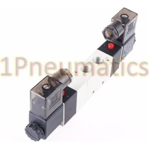 Free Shipping 1x 4V230E-08 5Ports 3Position Dual Solenoid Pneumatic Air Valve 1/4" BSPT AC220V,DC12V,DC24V or AC110V