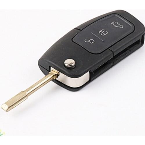 DAKATU New 3 Buttons Flip Folding Uncut Car Blank Key Shell Remote Fob Cover for Ford Focus Fiesta C-Max S-Max Ka Mondeo Galaxy