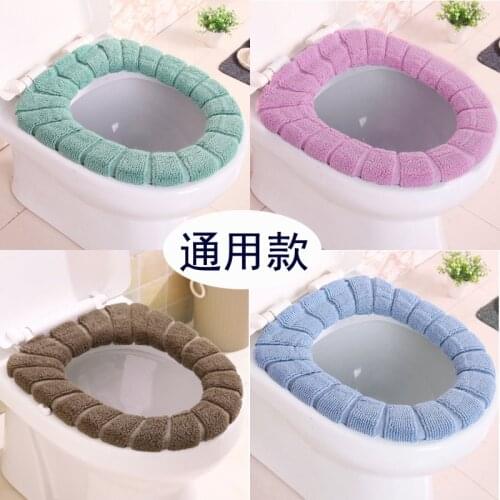 Household Toilet Seat Cushion Nordic Style Toilet Set Thick Warm Warm Toilet Seat Toilet Universal Plus Velvet Toilet Seat