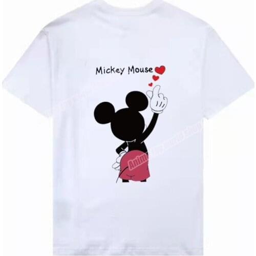 Harajuku Disney Mickey Minnie TShirts Top Women Cartoons Kawaii T-Shirt New Fashion Comfortable Soft Cotton Loose Tee Clothes