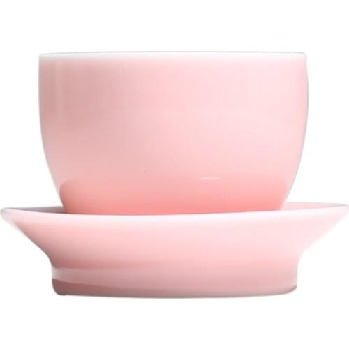 Creative High Quality Pink Tea Cup Cute Ceramic Tea Mug Home Afternoon Tea Cups Office Creative Cup and Saucer Home Decor Drink
