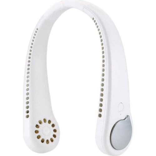 Summer Mini USB Air Cooler Neck Fan Wearable Neckband Fans With USB Rechargeable Hands-Free Fans Strong Wind Cooling Conditioner