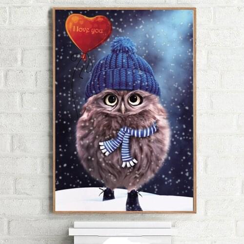 Lovly owl 3D Diamond Painting Cross Stitch Pattern 5D Diamond Embroidery diamond Mosaic Resin Home Decor DIY diamond art