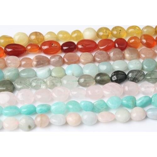 LanLi fashion natural Jewelry amorphous hair crystal stones beads 6x8mm 8x10mm DIY men and women bracelet necklace