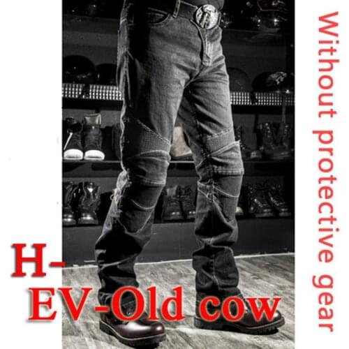 2021 Men Motorcyle Pants black Downhill Motocross Pants For Motorcycle Moto Jeans With Knee Pad Trousers Moletom