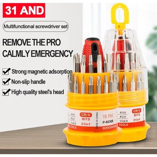 Mini Precision Screwdriver Set 31 In 1 Magnetic Screwdriver Kit For Cell Phone Watch Glasses Repair Tools Hex Phillips Screws