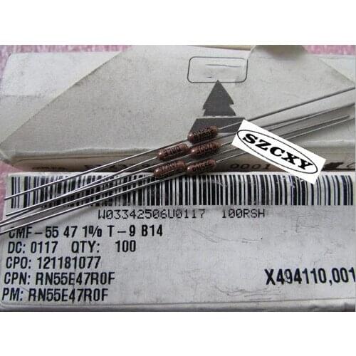 New and original RN55E47R0F 47R 47R 1/4W 1% 25PPM High precision metal film resistance