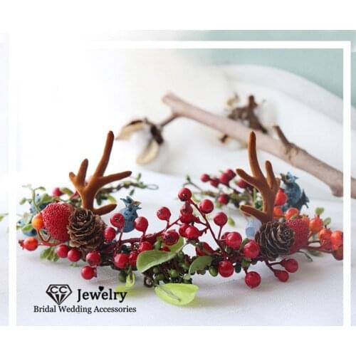 CC Hairband Headband With Flower Hair Jewelry Wedding Accessories for Women Bridal Christmas Decoration Children Gift DIY mq058