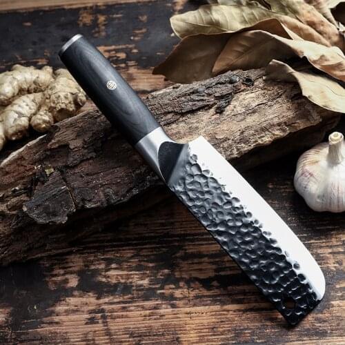 Full Tang Forged Kitchen Knife High-carbon Clad Steel Kitchen Knives Cleaver Slicing Chef Knife Cooking Tools