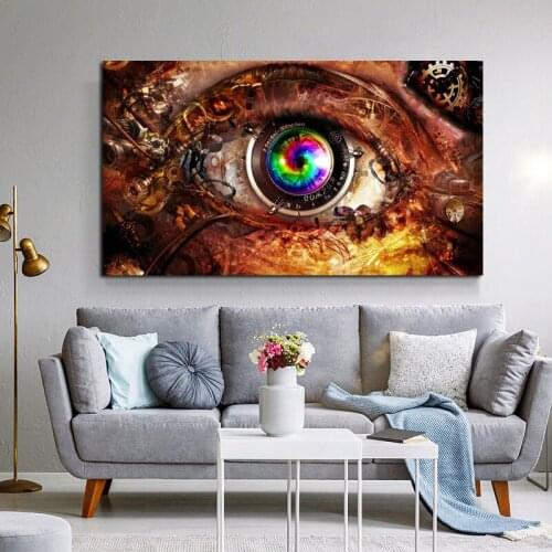 RELIABLI ART Canvas Paintings Machine Eyes Pictures Modern Home Wall Posters And Prints For Living Room Decoration No Frame