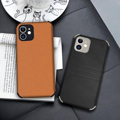 Strong anti-leather texture Shell Phone Case For Samsung Galaxy A50 A7 A8 A6 Plus A9 2018 A70 A20 A30 A40