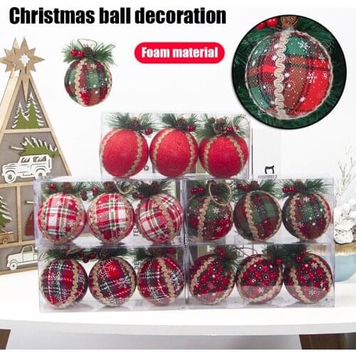 Christmas Ball Ornaments with Pine Cones Lightweight Christmas Tree Pendant Colorful Xmas Party Decoration Dropship