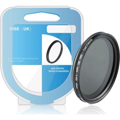 Glass Slim ND2-400 Neutral Density Fader Variable ND filter Adjustable 49mm
