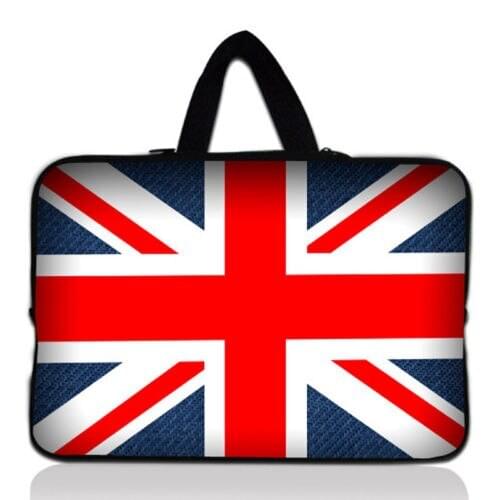 UK Flag Laptop Bag Computer Sleeve Case Handbags Dual Zipper Notebook Cover For Laptop MacBook Air Pro 11/13/14/15/15.6