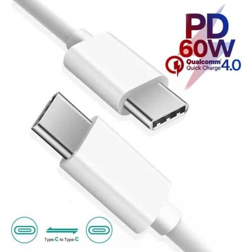 Type C To Type C Cable PD 60W 5A Fast Charging Cable For iPad Pro Samsung MacBook Pro Xiaomi USB Type C To USB C Fast Charger