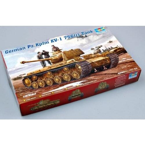 Trumpeter 00366 1:35 assembled military KV-1 756R captured tank model kit