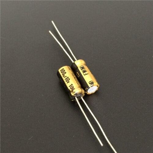 10pcs 100uF 10V NICHICON FW Series 5x11mm 10V100uF Audio Aluminum Electrolytic Capacitor