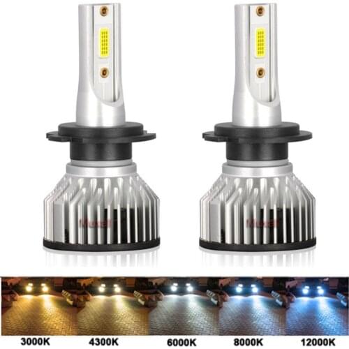 2Pcs LED Car Headlight H4 H7 H1 H3 H8 H9 H11 9005 9006 9004 9007 3000K 6000K 8000K Auto Fog Lights 12V 24V Lamp Bulbs 20000LM