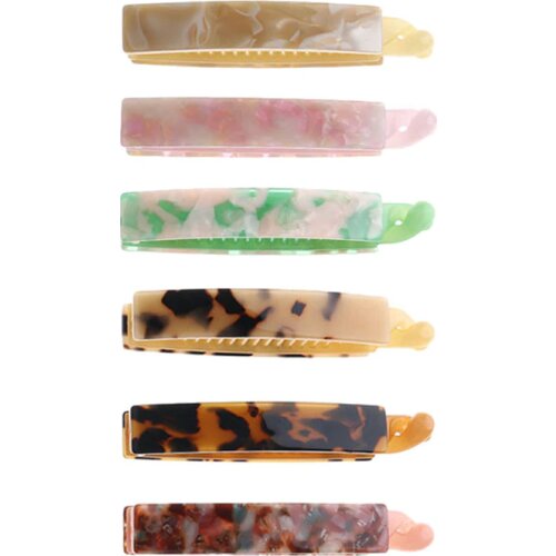 3pcs 50% OFF six color Marbling banana clips delicate girl lovely ponytail clips hair accessories