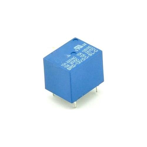 5Pcs Mini PCB Module SRD-12VDC-SL-C DC12V 10A SPDT 5 Pins Plastic Coil Power Relay Blue