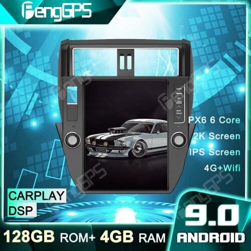 4+128G Car DVD Player GPS Navigation For Toyota Land Cruiser Prado 150 2010-2013 Tesla Style Android Radio Car Stereo Headunit