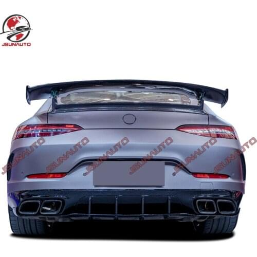 Car Spoiler GT63S Glossy Black Rear Bumper Diffuser Rear Lip For Benz X290 GT43 GT50 GT53 Rear Diffuser Exhaust Tips
