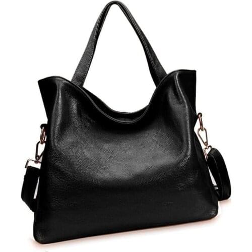 Cowhide Leather Handbags Big Women Shoulder Bags high-capacity Bags Female Genuine Leather Tote Ladies Large Bolsos 2021 New