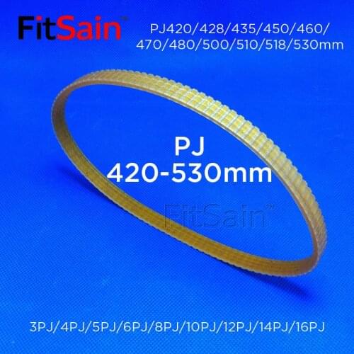 FitSain-PJ420/428/435/450/460/470/480/500/510/518/530mm V-ribbed belt Multi wedge PJ Belt pulley