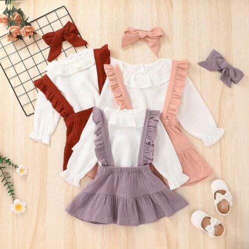 Baby Clothing Set Autumn New Cross Border Sweet Long Sleeve Two-piece Girls' Bib Skirt Suit