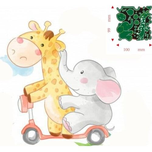 Metal Cutting Dies Animal Giraffe and elephant Scrapbooking Paper Cards Decorative Craft Embossing