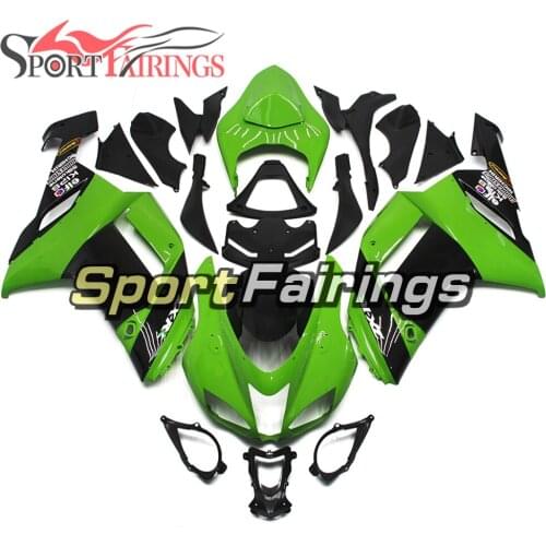 Motorcycle Fairings For Kawasaki ZX6R ZX-6R 636 07-08 2007 2008 Sportbike ABS Fairing Kit Bodywork Green Black Carenes Cowlings