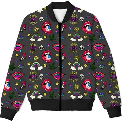 REAL American SIZE Third Trippy Rainbow 420 Fun high quality 3D Sublimation print Zipper Up Jacket plus size 4XL 5XL 6XL