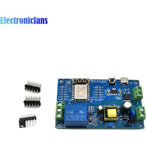 ESP8266 WiFi Single Channel Relay Module AC90-250V DC7-12V USB 5V ESP-12F Development Board AC/DC Power Supply for Arduino
