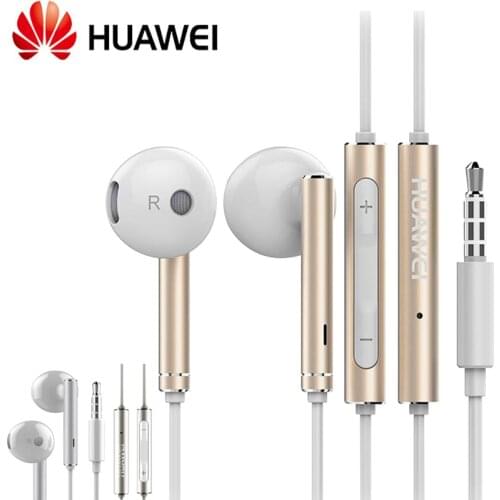 HUAWEI Genuine Original HUAWEI Honor Earphone Wired Metal Earpiece + Mic Volume Control For P9 Lite P10 Plus Mate 7 8 9 5X 6X V9