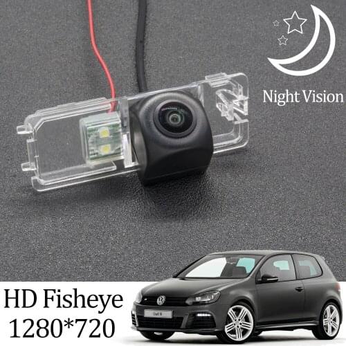 Owtosin HD 1280*720 Fisheye Rear View Camera For Volkswagen VW Golf MK6 MK7 2009-2020 Car Backup Reverse Parking Monitor
