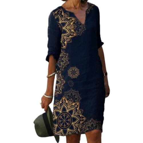 Summer dress Women Dress Half Sleeve Skin-friendly Polyester Mid-length Dress for Holiday casual women dresses robe femme robe