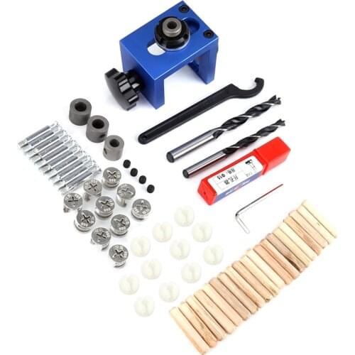 Professional Positioner Hole Drilling Tool Kit Wood Doweling Jig Drilling Hole Guide Locator Tools For Carpentry WoodWorking