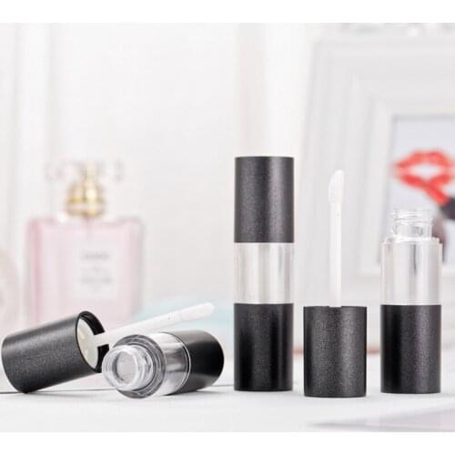 30pcs/Lot 5 ml High Quality Empty Clear Lip Gloss Tube black Lip Balm Bottle Container In Refillable Bottles