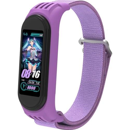 For Mi Band 6 5 Strap Nylon Elastic Watchband Miband 6 Correa Replace Sport Wristband Bracelet For Amazfit Band 5 Mi Band 5 4 3