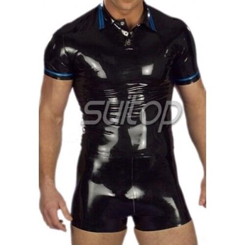 Suitop latex T-shirt with boxer latex rubber Panties & Briefs