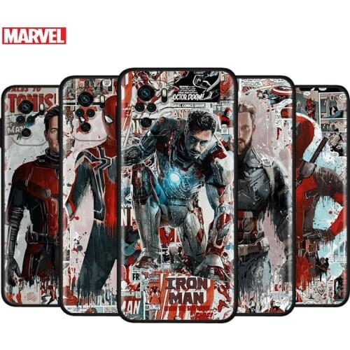 Marvel Avengers superhero For Xiaomi Redmi Note 10S 10 9 9S 9T 8T 8 7 6 5 Pro Max 5A 4X 4 5G Soft Silicone Phone Case